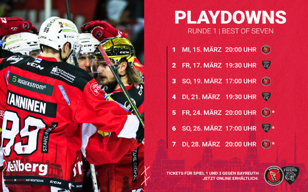 Die Termine zur 1. Playdown-Runde gegen Bayreuth