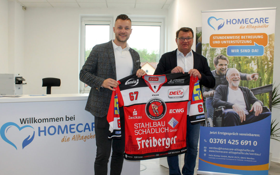 HOMECARE – die Alltagshelfer Werdau wird Eispiraten-Partner