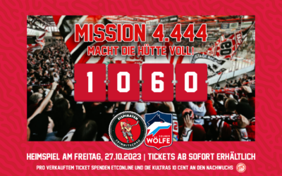Mission 4.444: Macht die Hütte gegen Selb voll!