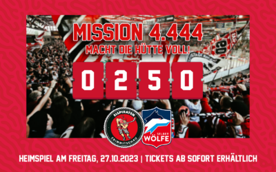 Mission 4.444: Macht die Hütte gegen Selb voll!