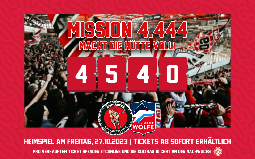Mission 4.444: Ihr macht uns die Hütte gegen Selb voll!