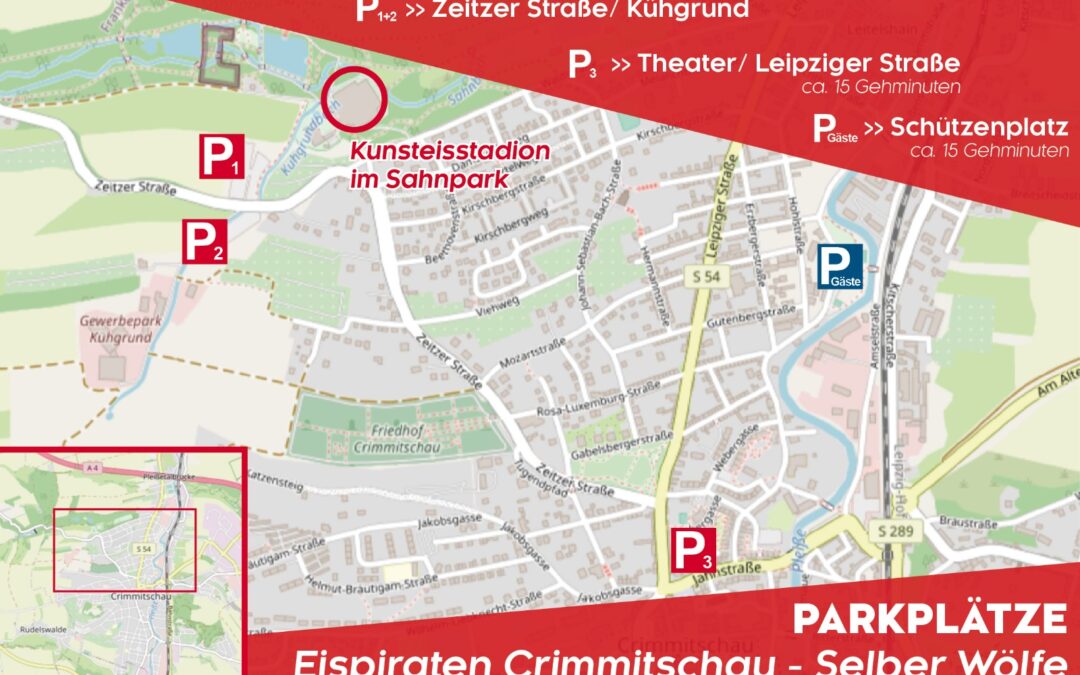 Parkplatzkonzept zum Heimspiel gegen die Selber Wölfe