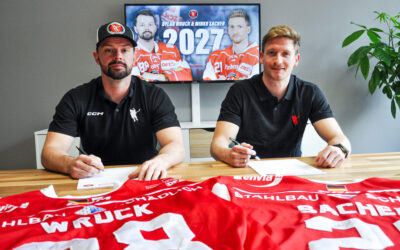 Eispiraten verlängern mit Dylan Wruck und Mirko Sacher