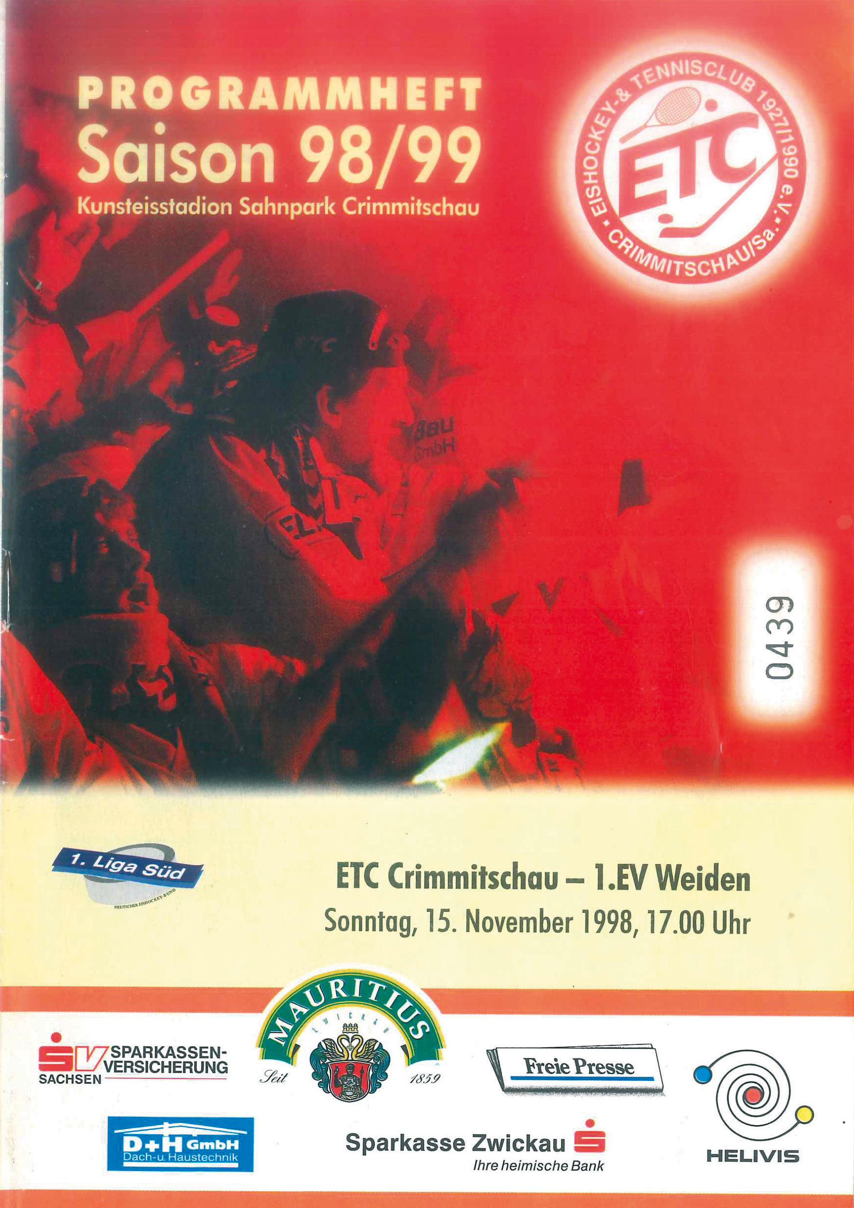 Saison 1998-99 ETC Crimmitschau - 1. EV Weiden-1