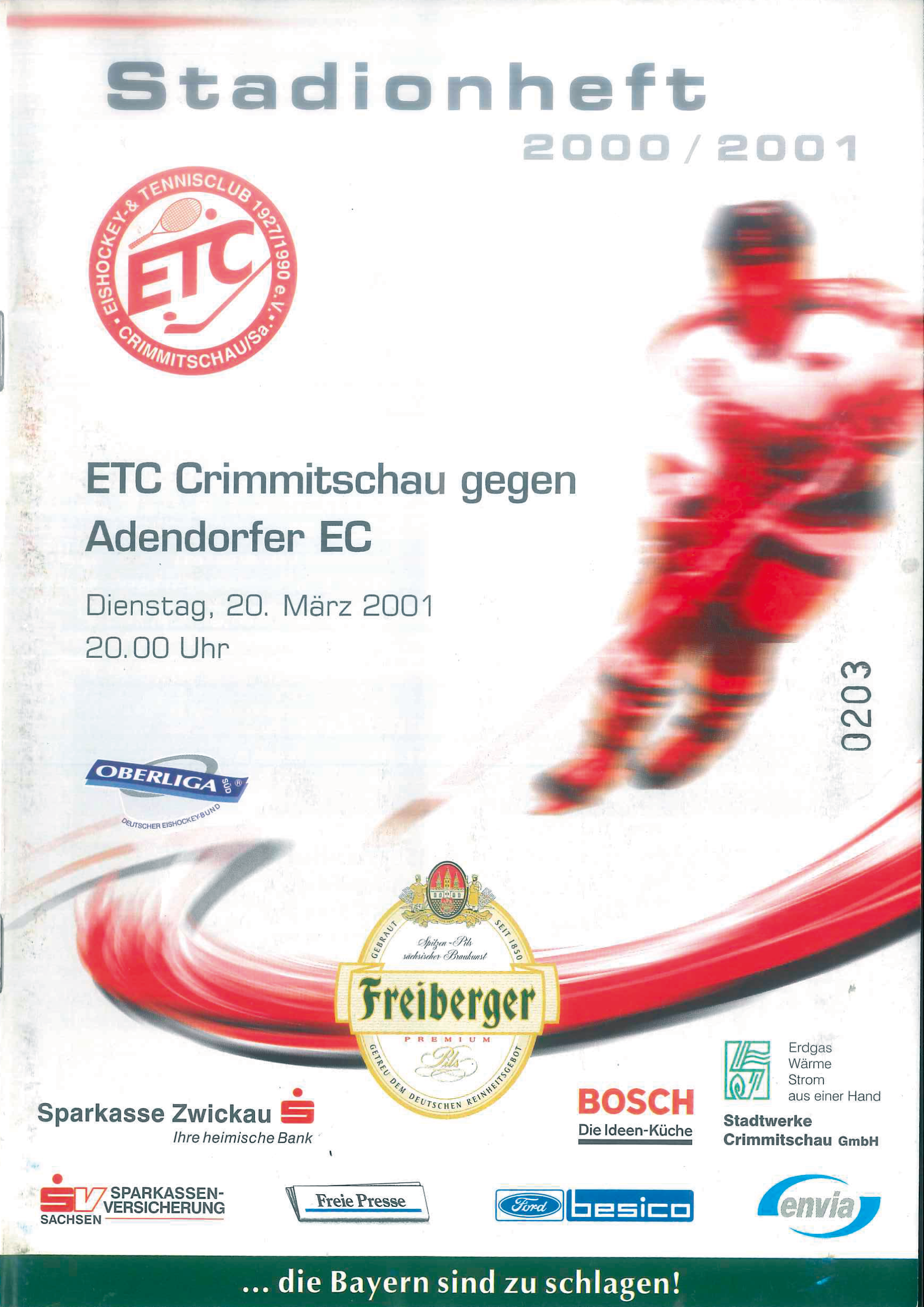 Saison 2000-01 ETC Crimmitschau - Adendorfer EC-1