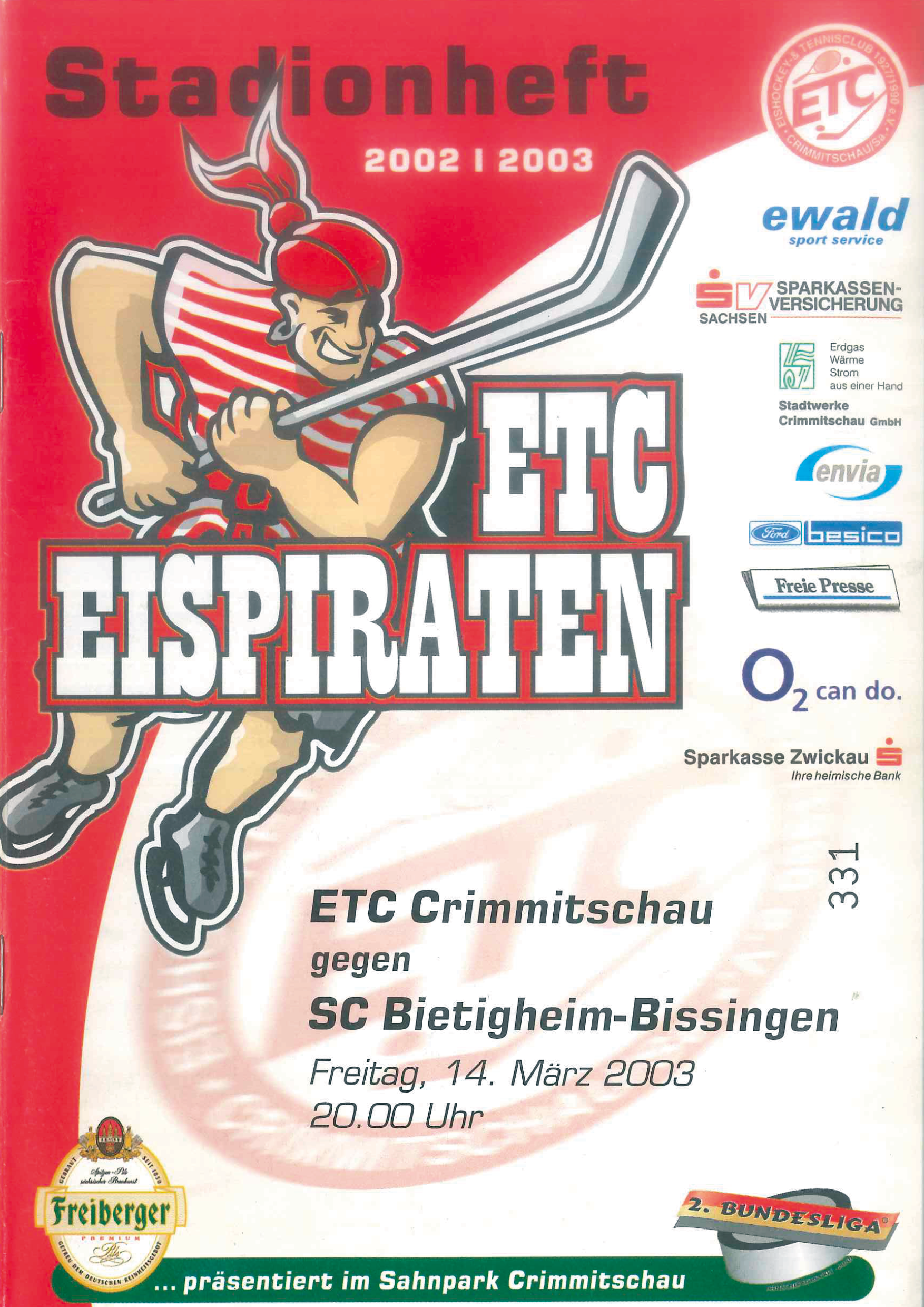 Saison 2002-03 ETC Crimmitschau - SC Bietigheim-Bissingen-1