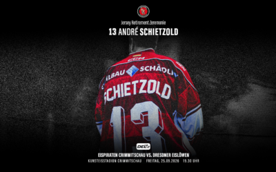 Eine Nummer für die Ewigkeit: André Schietzold wird mit Jersey Retirement geehrt