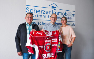Scherzer Immobilien und BöKe-Finanz verlängern Engagement bei den Eispiraten