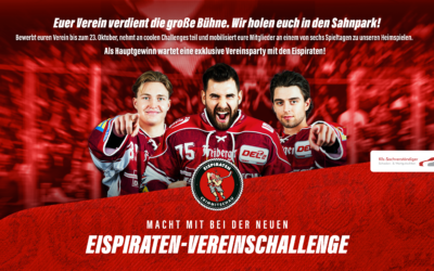 Eispiraten starten neue Vereinschallenge: Gemeinsam holen wir die Vereine in den Sahnpark!